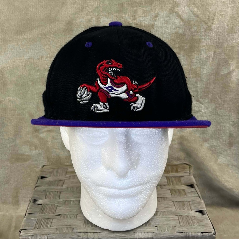 Mitchell & Ness Toronto Raptors Retro Logo Fitted Hat 7 1/2 Black Purple NBA